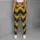 Navy Blue And Golden Yellow Chevron Stripes For Yoga, Pilates And Everyday Wear Leggings - 6