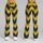 Navy Blue And Golden Yellow Chevron Stripes For Yoga, Pilates And Everyday Wear Leggings - 9