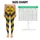 Navy Blue And Golden Yellow Chevron Stripes For Yoga, Pilates And Everyday Wear Leggings - 1