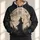 Crescent Moon Witch and Bare Tree Night Scene for Autumn Halloween Evenings All-over Print Hoodie (Lightweight) - 1