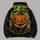 Sinister Pumpkin, Black Cat & Bat Halloween Scene for Spooky Autumn Nights and Parties All-over Print Hoodie (Lightweight) - 5