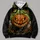 Sinister Pumpkin, Black Cat & Bat Halloween Scene for Spooky Autumn Nights and Parties All-over Print Hoodie (Lightweight) - 4