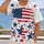Red White and Navy Star Spangled Americana for Fourth of July Celebrations and Summer All-over Print Unisex T-shirt - 2