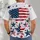 Red White and Navy Star Spangled Americana for Fourth of July Celebrations and Summer All-over Print Unisex T-shirt - 6