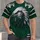 Emerald Eagle Head and Silver Feathers for Game Day Fans and Sports Enthusiasts All-over Print Unisex T-shirt - 4
