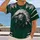 Emerald Eagle Head and Silver Feathers for Game Day Fans and Sports Enthusiasts All-over Print Unisex T-shirt - 2