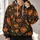 Glowing Jack-O’-Lanterns, Bats and Autumn Leaves for Halloween Night Celebrations All-over Print Hoodie (Lightweight) - 2
