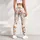 Rust Orange Wildflower Sprigs For Yoga, Pilates, Travel And Everyday Casual Wear Leggings - 6