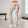 Rust Orange Wildflower Sprigs For Yoga, Pilates, Travel And Everyday Casual Wear Leggings - 11