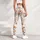 Rust Orange Wildflower Sprigs For Yoga, Pilates, Travel And Everyday Casual Wear Leggings - 4
