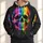 Rainbow Dripping Skull And Skeleton Hands For Halloween Nights And Gothic Festival Style All-over Print Hoodie (Lightweight) - 1