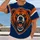 Fierce Orange Bear Head for Game Day, Campus Spirit and Casual Weekend Style for Her All-over Print Unisex T-shirt - 2