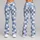 Blue White Checkered Gingham for Yoga Pilates and Everyday Activewear Style Leggings - 9