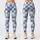 Blue White Checkered Gingham for Yoga Pilates and Everyday Activewear Style Leggings - 3