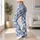 Blue White Checkered Gingham for Yoga Pilates and Everyday Activewear Style Leggings - 12