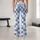 Blue White Checkered Gingham for Yoga Pilates and Everyday Activewear Style Leggings - 10