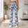 Blue White Checkered Gingham for Yoga Pilates and Everyday Activewear Style Leggings - 11
