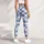 Blue White Checkered Gingham for Yoga Pilates and Everyday Activewear Style Leggings - 5