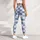 Blue White Checkered Gingham for Yoga Pilates and Everyday Activewear Style Leggings - 5