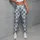 Blue White Checkered Gingham for Yoga Pilates and Everyday Activewear Style Leggings - 4