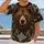 Woodland Bear and Pine Boughs for Nordic Winter Festivals and Cozy Countryside Days All-over Print Unisex T-shirt - 2