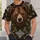 Woodland Bear and Pine Boughs for Nordic Winter Festivals and Cozy Countryside Days All-over Print Unisex T-shirt - 5