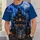 Haunted Mansion Moonlit Halloween Scene for Spooky Autumn Nights and Parties All-over Print Unisex T-shirt - 5