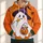 Cute Halloween Ghost Witch Hat and Pumpkin Bucket for Autumn Trick or Treat Parties All-over Print Hoodie (Lightweight) - 1