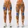 Blue Wildflowers on Tangerine for Yoga, Pilates, and Everyday Studio-to-Street Wear Leggings - 3