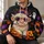 Shaggy Cow Witch with Pumpkins for Playful Halloween Nights, Autumn Parties and Fall Fun All-over Print Hoodie (Lightweight) - 6