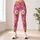 Pink Yellow Daisy And Starburst Florals For Yoga Pilates And Everyday Wear Leggings - 4
