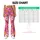 Pink Yellow Daisy And Starburst Florals For Yoga Pilates And Everyday Wear Leggings - 7