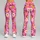 Pink Yellow Daisy And Starburst Florals For Yoga Pilates And Everyday Wear Leggings - 9