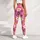 Pink Yellow Daisy And Starburst Florals For Yoga Pilates And Everyday Wear Leggings - 4