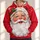 Sparkling Santa Face with Snowflakes for Christmas Parties and Cozy Holiday Gatherings All-over Print Hoodie (Lightweight) - 1