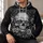 Engraved Skull Rose and Crescent Moon for Gothic Halloween Style All-over Print Hoodie (Lightweight) - 6