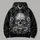 Engraved Skull Rose and Crescent Moon for Gothic Halloween Style All-over Print Hoodie (Lightweight) - 5