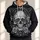 Engraved Skull Rose and Crescent Moon for Gothic Halloween Style All-over Print Hoodie (Lightweight) - 1