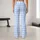 Pastel Blue Gingham Checks for Yoga, Pilates, and Everyday Activewear Leggings - 10