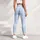Pastel Blue Gingham Checks for Yoga, Pilates, and Everyday Activewear Leggings - 5