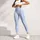 Pastel Blue Gingham Checks for Yoga, Pilates, and Everyday Activewear Leggings - 4