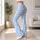 Pastel Blue Gingham Checks for Yoga, Pilates, and Everyday Activewear Leggings - 12