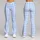 Pastel Blue Gingham Checks for Yoga, Pilates, and Everyday Activewear Leggings - 9