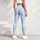 Pastel Blue Gingham Checks for Yoga, Pilates, and Everyday Activewear Leggings - 5