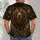 Brown Bear Mushroom Woodland Scene for Cozy Autumn Nature Lovers and Forest Fans All-over Print Unisex T-shirt - 6