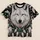 White Arctic Wolf With Turquoise Stones for Nature Lovers and Everyday Adventures All-over Print Unisex T-shirt - 1