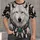 White Arctic Wolf With Turquoise Stones for Nature Lovers and Everyday Adventures All-over Print Unisex T-shirt - 4