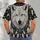 White Arctic Wolf With Turquoise Stones for Nature Lovers and Everyday Adventures All-over Print Unisex T-shirt - 6