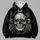 Gothic Skull Crow Rose Crescent Moon for Halloween Nights and Dark Autumn Style All-over Print Hoodie (Lightweight) - 4