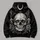 Gothic Skull Crow Rose Crescent Moon for Halloween Nights and Dark Autumn Style All-over Print Hoodie (Lightweight) - 5